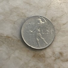 1970R 50 Lira Italy Very Rare