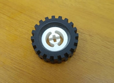 LEGO 1 x 3482c02 ruota cerchio bianco foro per asse con pneumatico nero 30x10,5