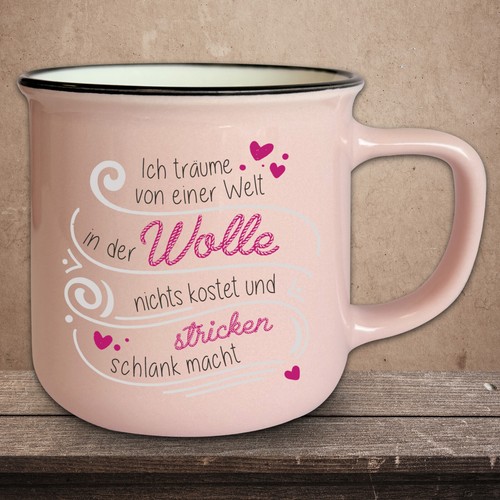 Tazza vintage con - frase, t165