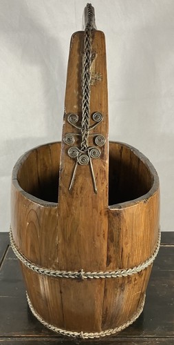 Cestino legno patinato e - cestino, in