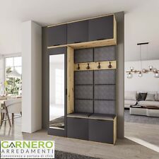 Mobile ingresso con specchio rovere grafite 135x231cm ARAT