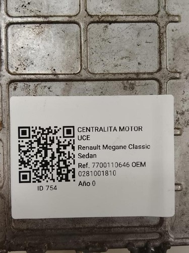 0281001810 centralina motore