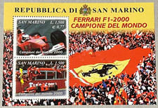 SAN MARINO 2000 FERRARI CAMPIONE DEL MONDO MICHAEL SCHUMACHER FOGLIETTO NUOVO