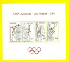 MONACO 1984 Sheet Olympics Los