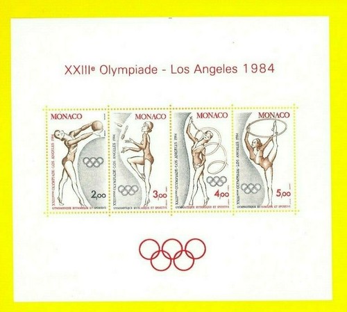 Monaco 1984 sheet olympics los - monaco,