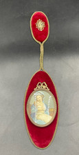 Quadro miniatura ovale ritratto della donna Nobile cornice ottone lucido