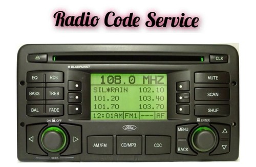 Ford radio code - radio, service