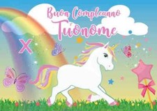 Cialda unicorno compleanno - cialda,