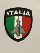 PATCH AERONAUTICA MILITARE - SCUDETTO ITALIA EUROFIGHTER PVC GRIGIO