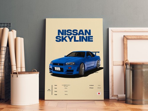 Nissan skyline r34 blu - nissan,