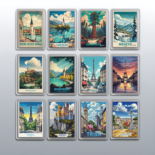 Acrylic travel city - travel, holiday