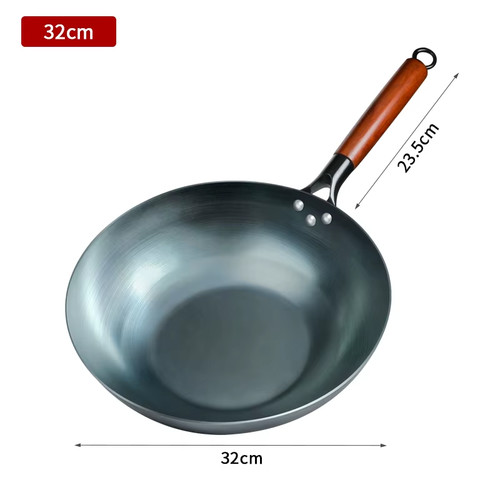 Padella wok fondo piatto - wok,