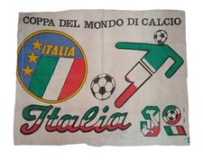 *HH* Bandiera Calcio Mondiali Italia 90 Calciatori Football Flag Vintage
