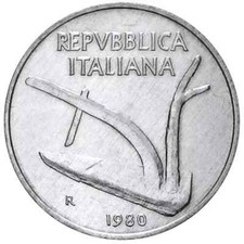10 LIRE 1980 SPIGHE REPUBBLICA