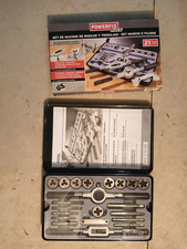 SET MASCHI E FILIERE IN CASSETTA METALLICA 21 pezzi Powerfix