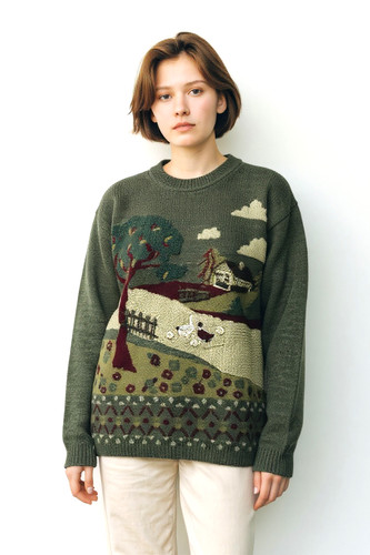 Maglione donna ricamato - , lana