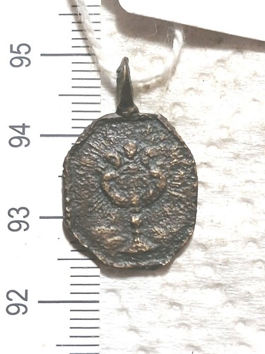 Antica medaglia votiva bronzo - antica,
