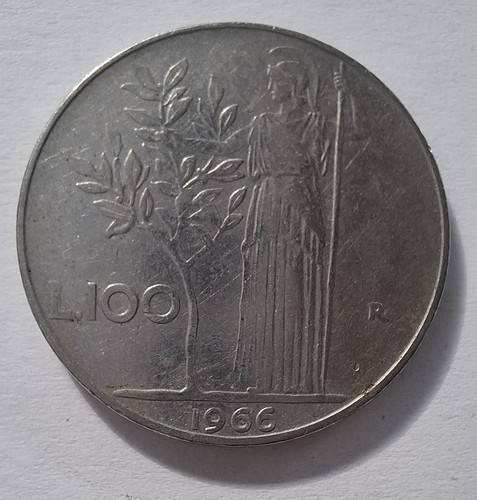 100 lire 1966 minerva - 100,