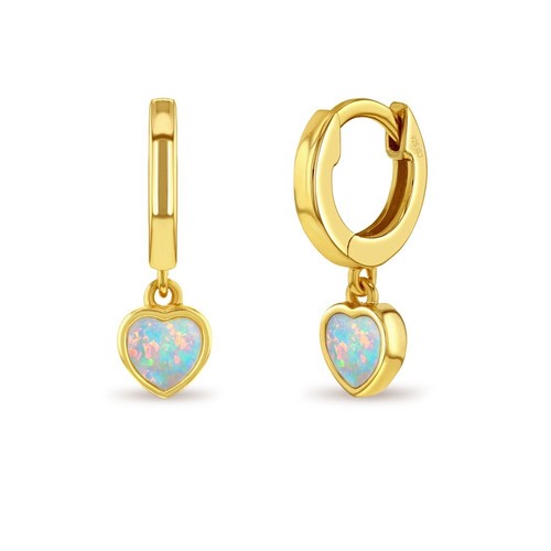 Opale cuore pendente 9mm - pendente,