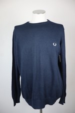 FRED PERRY MAGLIONE MAGLIA COTONE VINTAGE UOMO TG XL MAN SWEATER CASUAL LOGO