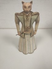 Statuetta di Gatto Realizzata a Mano in Lamiera/Legno