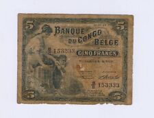 [NC] CONGO BELGA - BANQUE du CONGO BELGE - 5 francs (1949) 