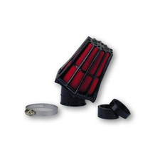 Filtro aria Carenzi 30° Ø 28mm / 35mm universale nero / rosso