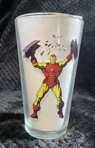 Bicchiere iron man pinta vetro - bicchiere,