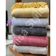 COPERTA 100% COTONE TESSUTO A