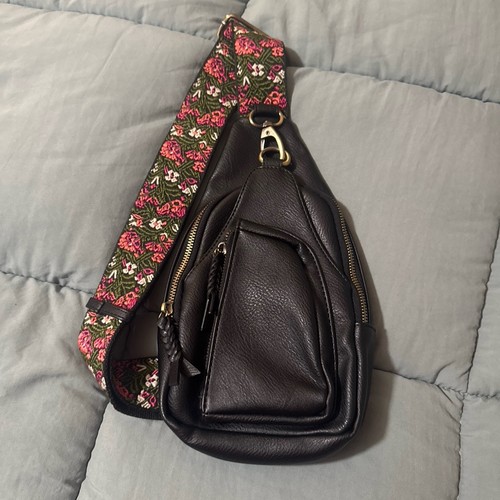 Borsa tracolla pelle nera - pelle,