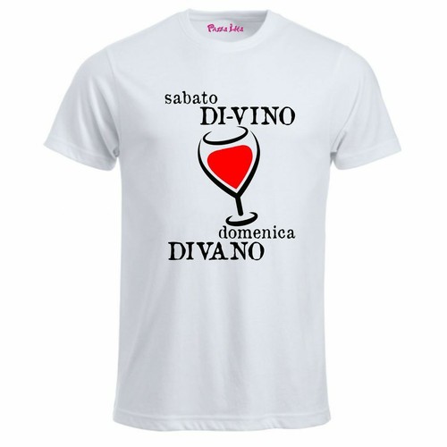 Shirt bianca uomo - t-shirt, scritta