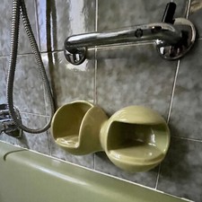 accessori bagno vintage marca cidneo in ceramica verde