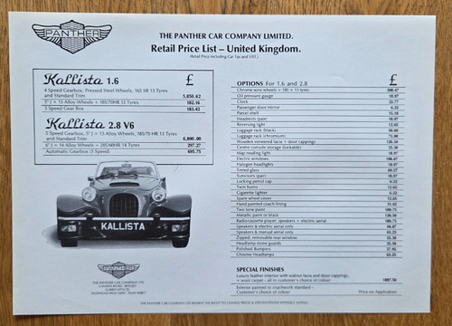 Panther kallista listino - panther,