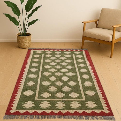 Tappeto kilim dhurrie - dhurrie, lana