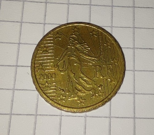 Moneta cent euro francia - moneta,