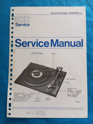 Philips 22af092 record - philips, hi-fi