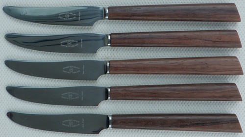Vintage dessert knives wood - dessert,