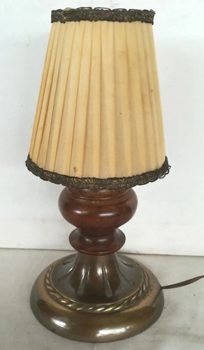 Lume bronzo legno vintage - e,