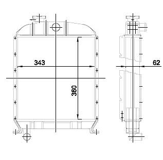 Radiatore trattore per fiat - trattore,