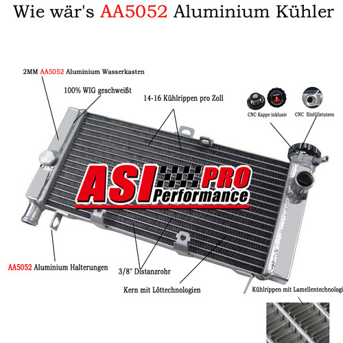Radiatore racing alluminio - , per
