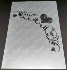Stencil angolo fiorito cuore