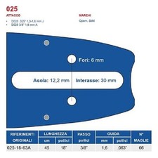 BARRA MAYA 45 cm 18" Passo