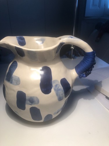 Brocca vaso bianco blu - brocca,
