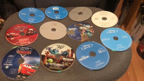 Lot disney blu ray - 7, dvd)