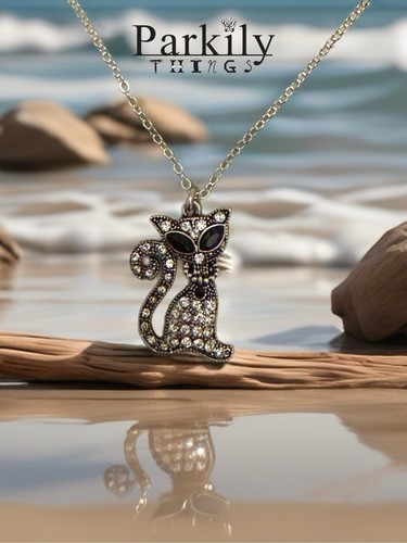 Collana con ciondolo gatto - , in