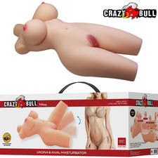 Torso Masturbatore Femminile Tiffany - Realistico 5,5 kg TPR, Doppia Stimol.