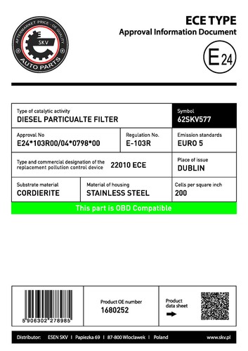 Filtro antiparticolato dpf - filtro,