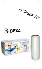 RO.IAL 3 PEZZI ROTOLO ALLUMINIO STAGNOLA  PER MECHES PARRUCCHIERE Estetista 12cm