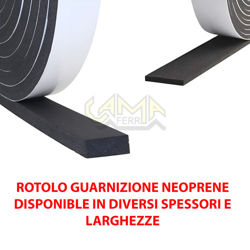 Guarnizione gomma adesiva - adesiva, nera