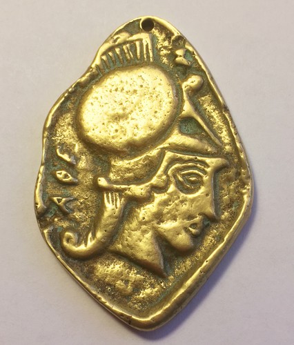 Medaglione ottone raffigurante - medaglione,